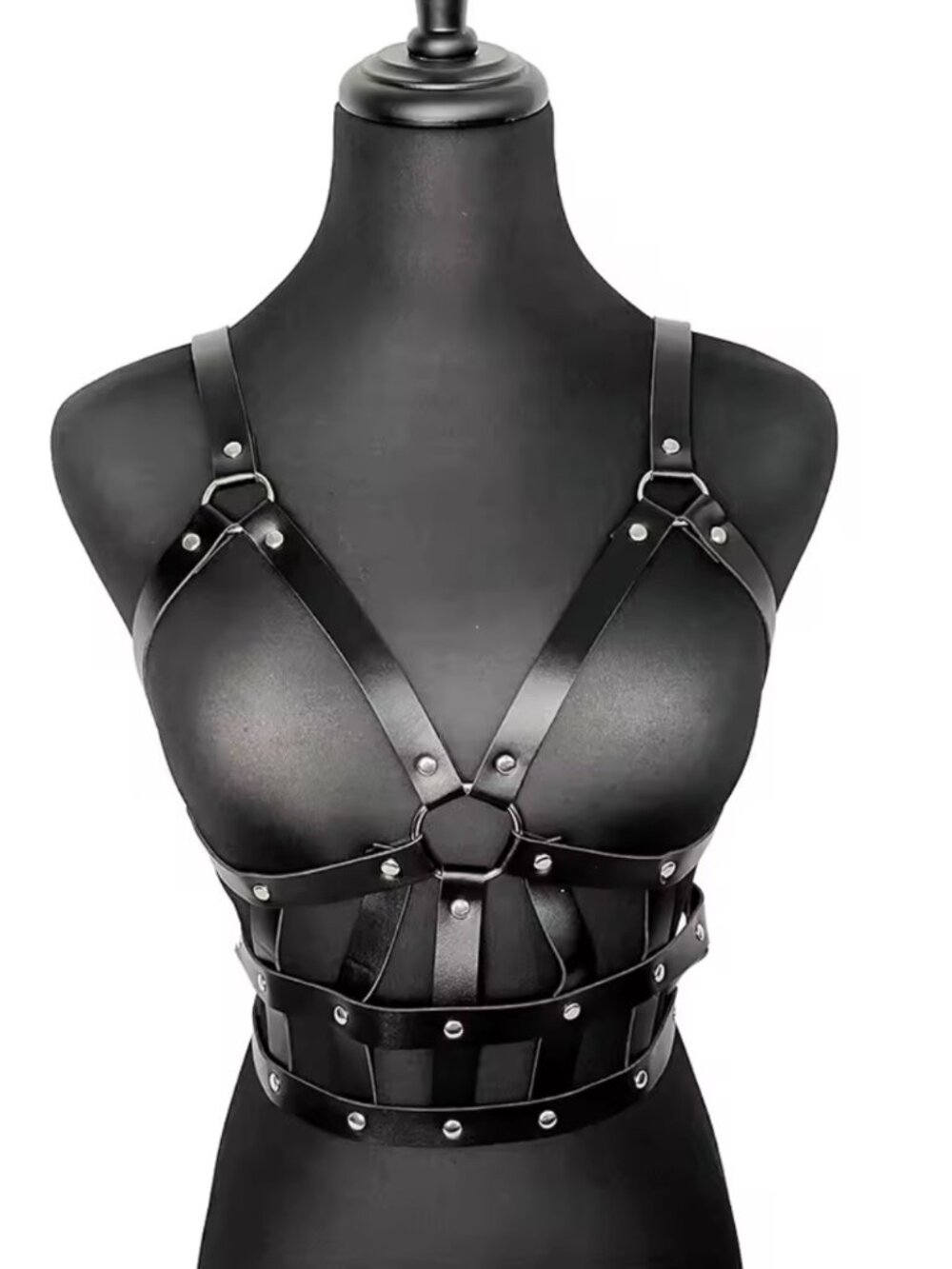 Women Fashion Harness Waist PU Leather Harness Belt